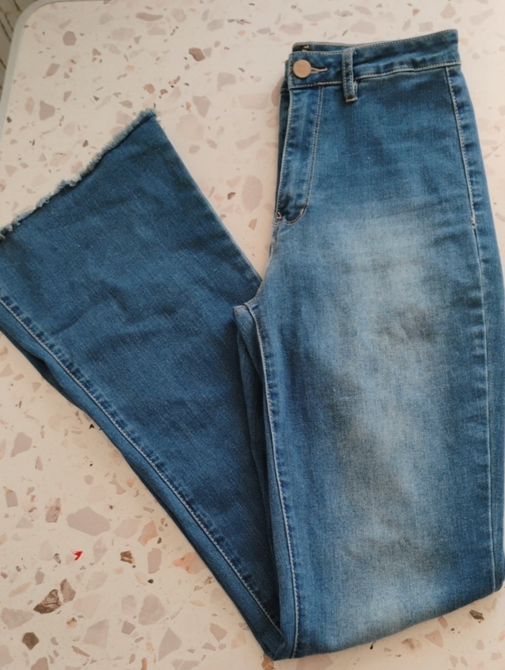 High-Rise Blue Women's Flare Jeans